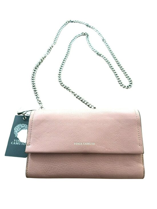 Vince Camuto Handbags - Vince Camuto Zosia Crossbody Bag Wallet on Chain Leather Pink Vintage Quartz NWT